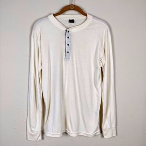 Patagonia Long Sleeve Cream Thermal Henley Shirt